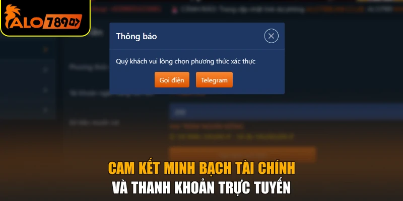 Cam kết minh bạch tài chính và thanh khoản trực tuyến