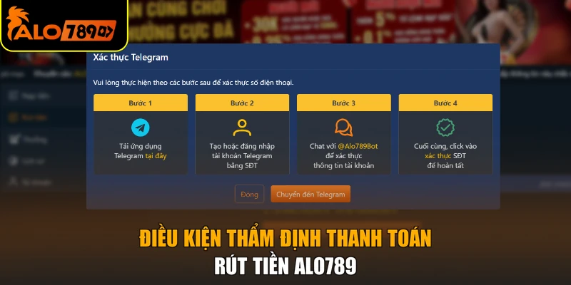 Điều kiện thẩm định thanh toán rút tiền ALO789